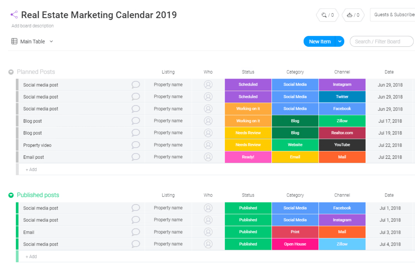 7 Real Estate Marketing Calendar Templates [Free & Paid]