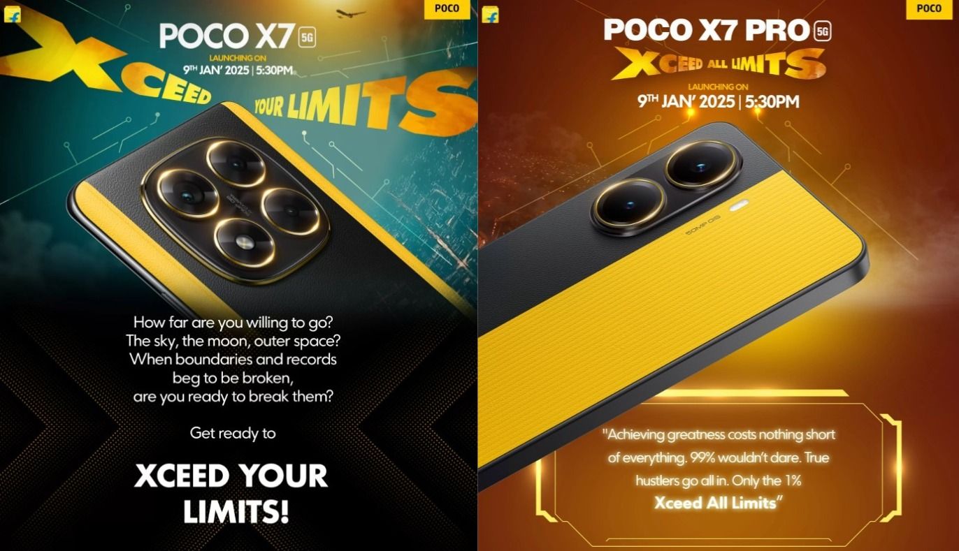 Poco X7 and X7 Pro design shared before launch